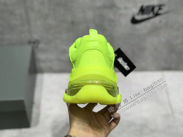 Balenciaga經典款男女鞋 巴黎世家頂級版本Triple S厚底氣墊大底LOGO老爹鞋 Balenciaga情侶款老爹鞋  hdbl1255